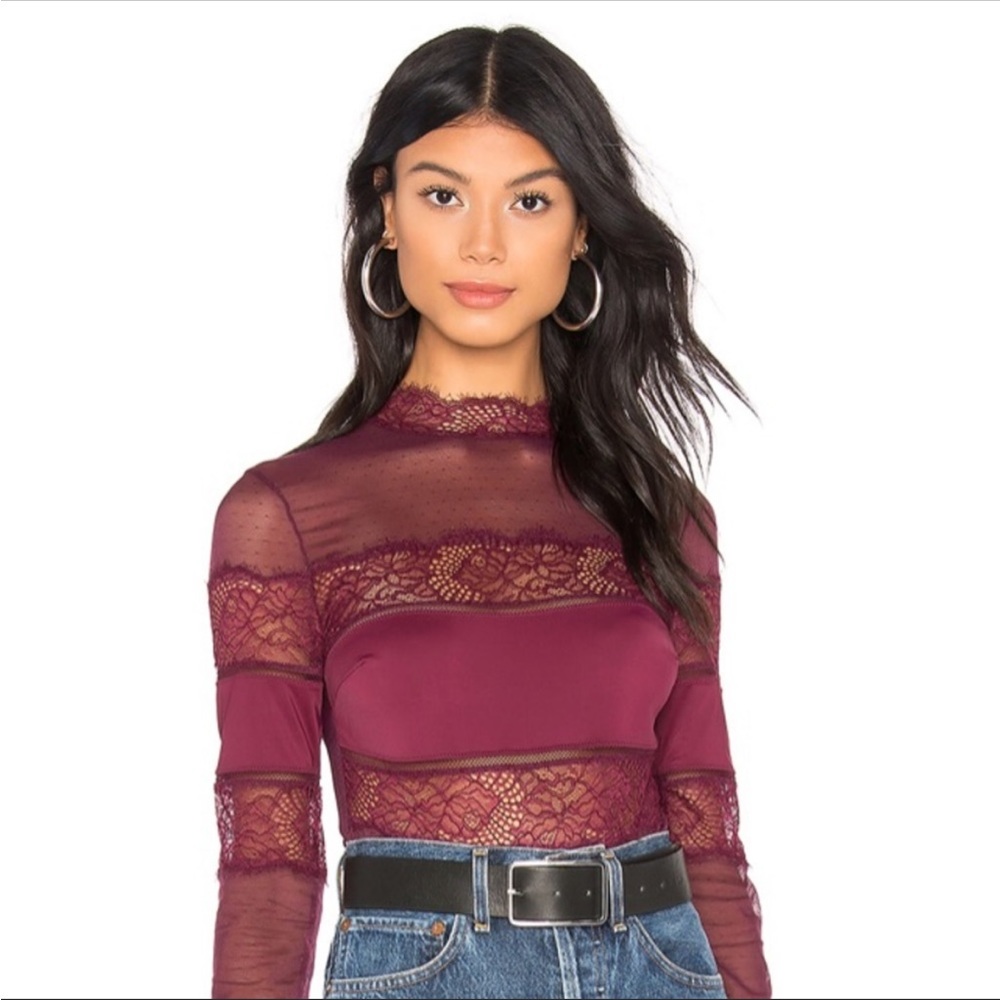 Thistle and Spire Amore Bodysuit in Cherry